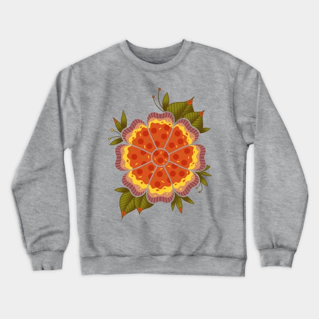 Pizza Flower Crewneck Sweatshirt by GODZILLARGE